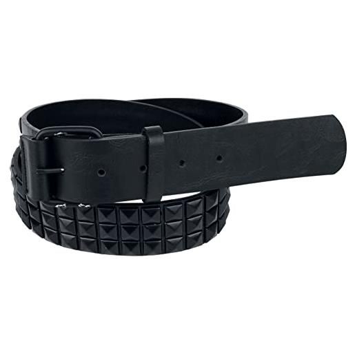 Black Premium by EMP unisex cintura nera con borchie 90 cm