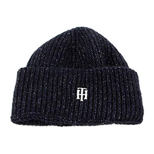 Tommy Hilfiger th effortless beanie cappello, sky captain, os donna