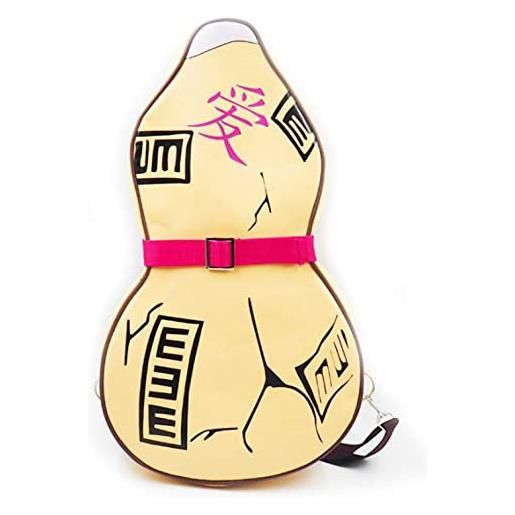 VGOMENT naruto gaara sand gourd cosplay merch zaino anime shouder bag borsa a tracolla borsa a tracolla borsa a tracolla collezione di figure morbide, oro, 18 x 10 x 3 inches