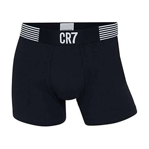 CR7 cristiano ronaldo - boxer da uomo alla moda, confezione da 2, blu/nero, taglia s