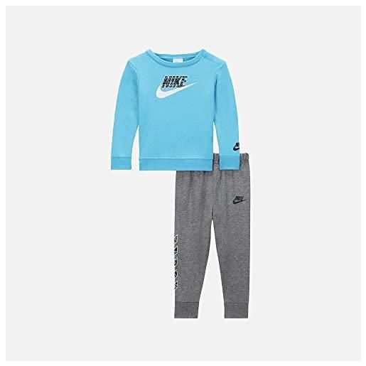 Nike -tuta composta da felpa e pantalone -felpa con cappuccio -felpa con orlo e polsini a coste -felpa con logo pantalone con girovita elastico viola lilla 2-3 anni