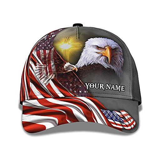 167 donna uomini hip hop cappello cappellino con testo personalizzato patriottico con disegno della bandiera americana dell'aquila calva degli stati uniti cappelli da papà casual cappellino