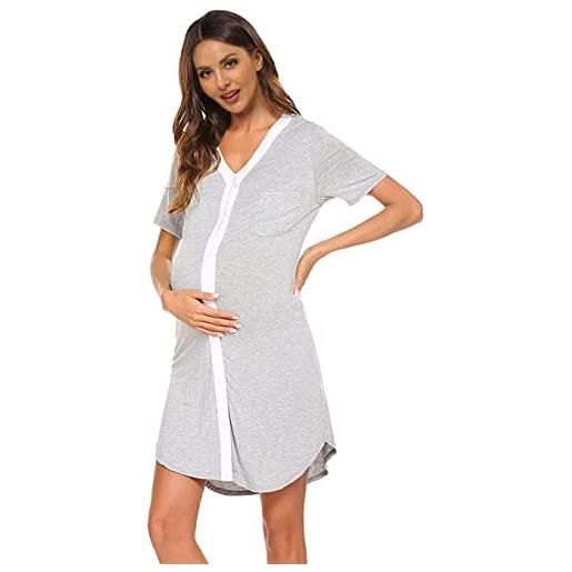 Balems camicia da notte maternità manica corta senza maniche loungewear indumenti da notte gravidanza infermieristica allattamento da ospedale