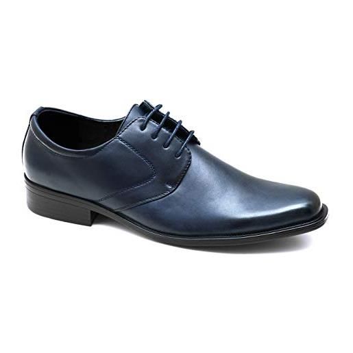 Evoga scarpe uomo class eleganti vernice calzature business cerimonia (40, nero)