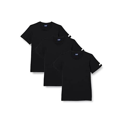 Navigare 3 t-shirt uomo mezza manica cotone jersey girocollo art. 513 bianco, nero o assortito maglia girocollo (5/l, nero)