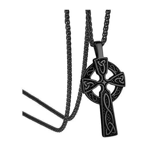GOLDCHIC JEWELRY trinity knot celtic croce necklace, autentico ciondolo religioso irlandese per le donne