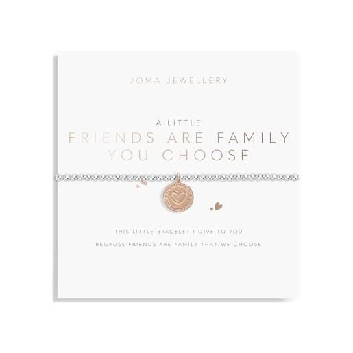 Joma Jewellery a little friends are the family you choose silver bracelet