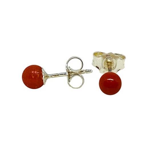 Sicilia bedda - orecchini di perle di corallo rosso del mediterraneo - argento 925 - prodotto realizzato interamente a mano (2.2)