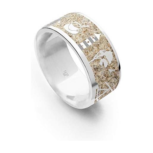 DUR anello da donna ostfriesland in argento sterling color sabbia argentata, misura anello: 58, r4984.54, 54, argento, nessuna pietra preziosa