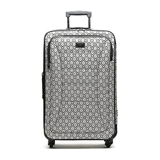 MISAKO valigia in tessuto grande da viaggio mina nero unisex - valigia elegante morbida semirigida - 77 x 46 x 26 cm 4 ruedas