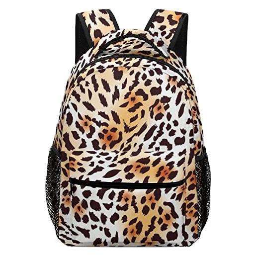 LafalPer zaino casual donna moda borsa scuola ragazza carina leggero zainetti per bambini asilo elementare pelle di leopardo