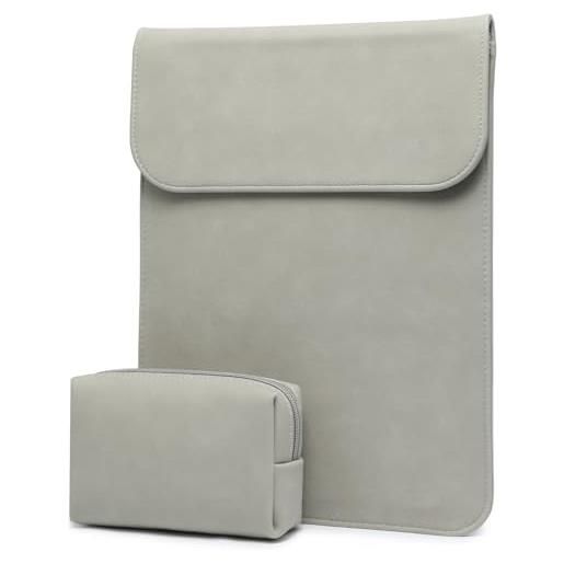 HYZUO 13 pollici custodia borsa pc portatile sleeve compatibile con mac. Book air 13 m2 m1 2018-2022, mac. Book pro 13 m2 m1 2016-2022, xps 13, surface pro x/8/7/6/5, con borsa accessori, grigio chiaro