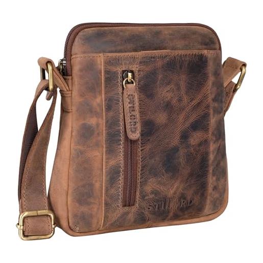 STILORD 'emerson' borsello a mano uomo pelle borsa a tracolla vintage borsetta piccola elegante borsa messenger borsa ufficio cuoio genuino, colore: calais - marrone