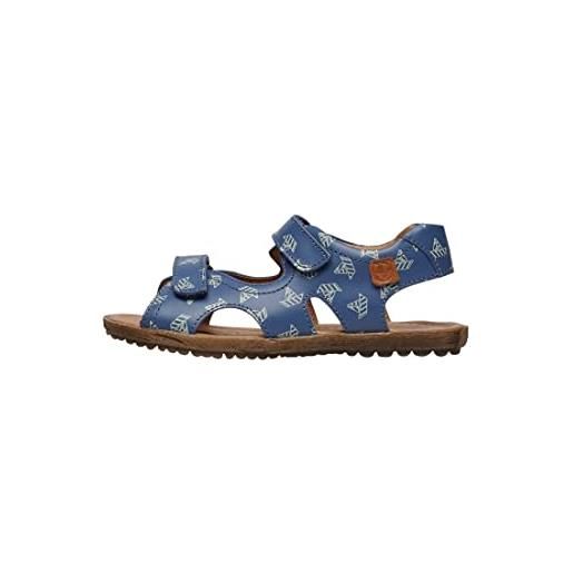 Naturino sky-sandali in nappa con stampa barchette, azzurro 32