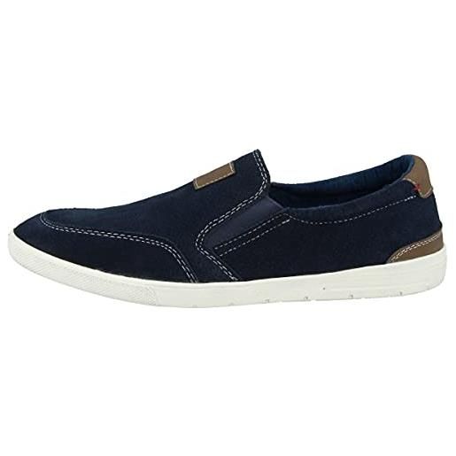 s.Oliver 5-5-14600-22, sneaker slip on uomo, blu navy 805, 44 eu