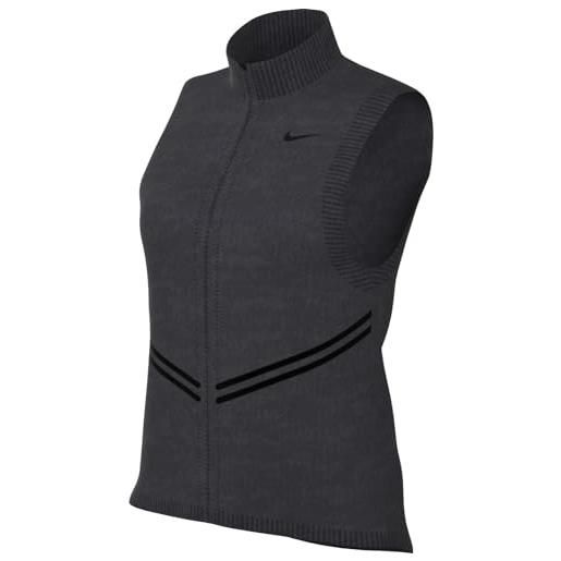 Nike fb4469-010 w nk swift wool tf mdlr vest giacca donna black/dk smoke grey/black taglia m