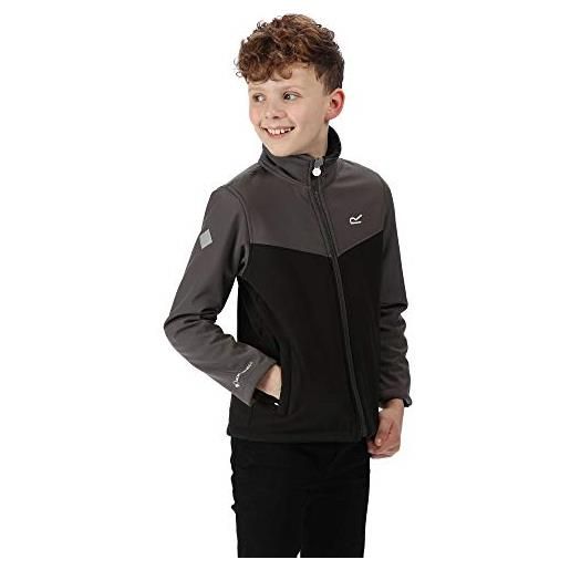 Regatta - giacca softshell rivendale per bambini, bambino, rkl084 699c05, magnet/black, size: 5-6