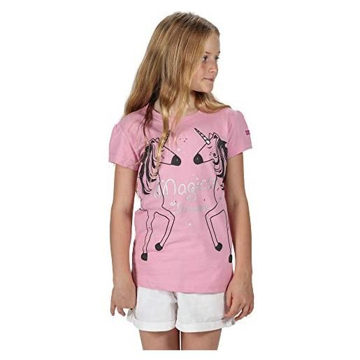 Regatta bosley, t-shirts unisex bambini, cool pink, xs