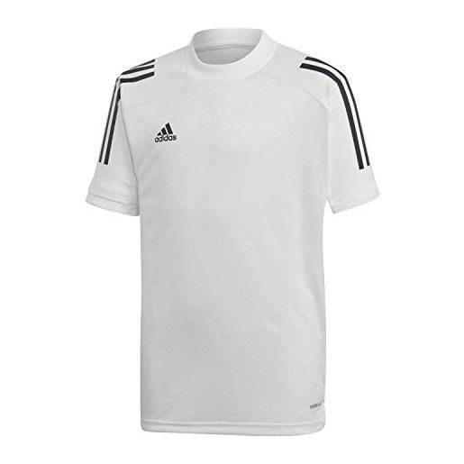 adidas condivo 20 training jersey, t-shirt da allenamento unisex-adulto, white/black, 2xs