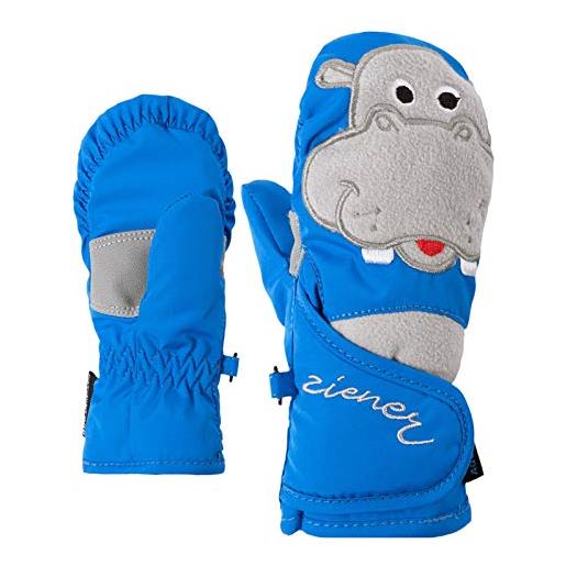 Ziener baby lafauna as minis - guanti da sci / sport invernali, impermeabili, traspiranti, blu (estate blu), 116