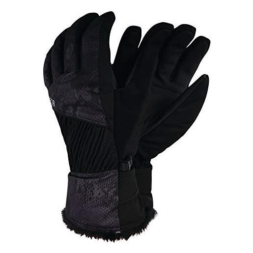 Regatta dare 2b merit waterproof & breathable thinsulate lined & insulated ski & snowboard glove with textured pu palm and fingertips, guanti donna, nero, l