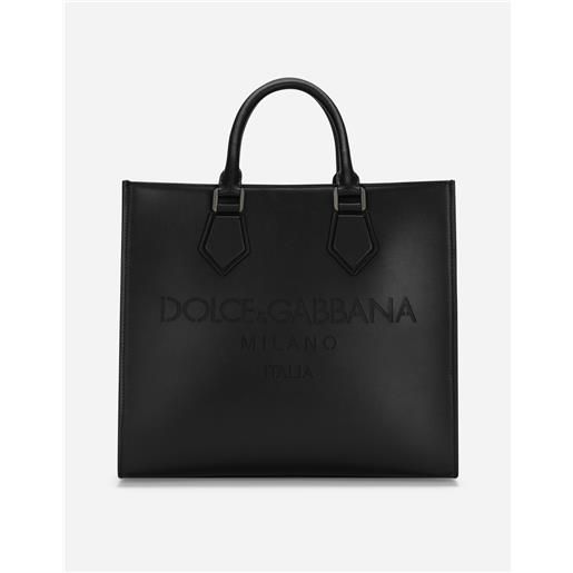 Dolce & Gabbana shopping piccola in pelle di vitello con logo