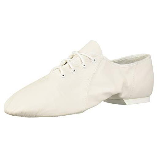 Bloch dance jazzsoft - scarpa jazz da donna, suola divisa, pelle, bianco, 35.5 eu