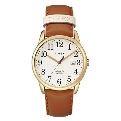Timex orologio analogico quarzo donna con cinturino in pelle tw2r62700jt