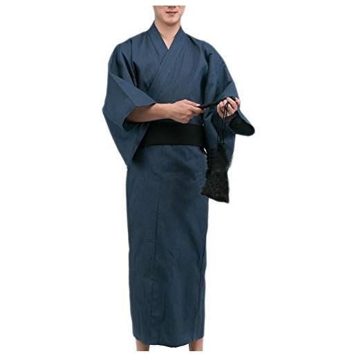 Fancy Pumpkin kimono giapponese da uomo jinbei yukata home robe pigiama vestaglia a8 【taglia l】