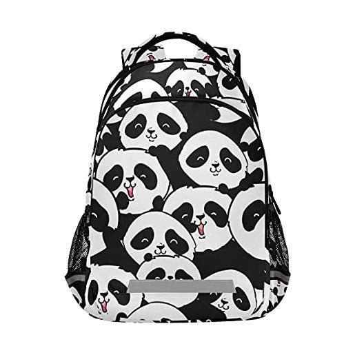 Mnsruu cute panda bear happy animal zaini per bambini scuola borsa studente zaino bookbag per ragazzi ragazze casual bag