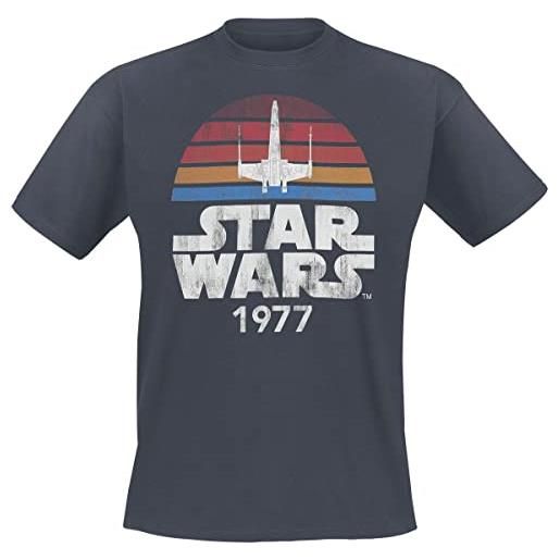 Star Wars since 1977 uomo t-shirt antracite m 100% cotone regular