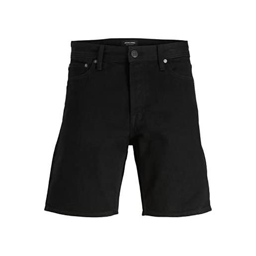 JACK & JONES jjichris-pantaloncini jjoriginal mf 824 jeans, denim nero, l uomo