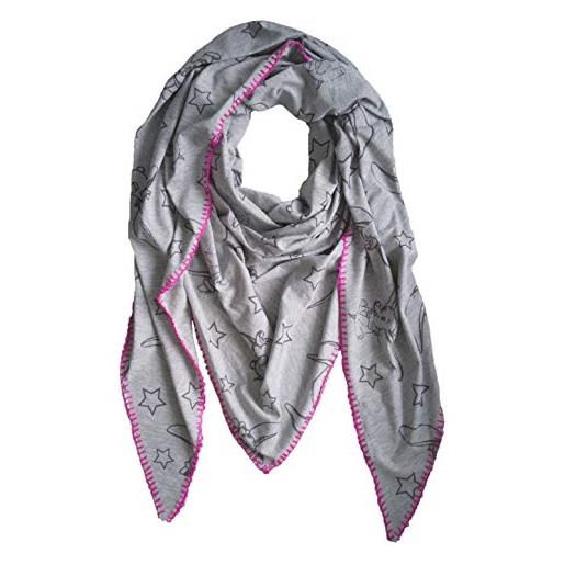 Vestino - foulard da donna dumbo in jersey (licenza originale) grigio melange e