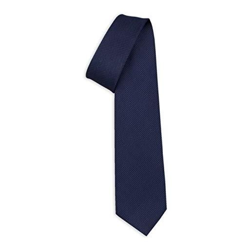 ESCLUSIVO ITALIANO - cravatta uomo sette pieghe in seta blu motivo napoli