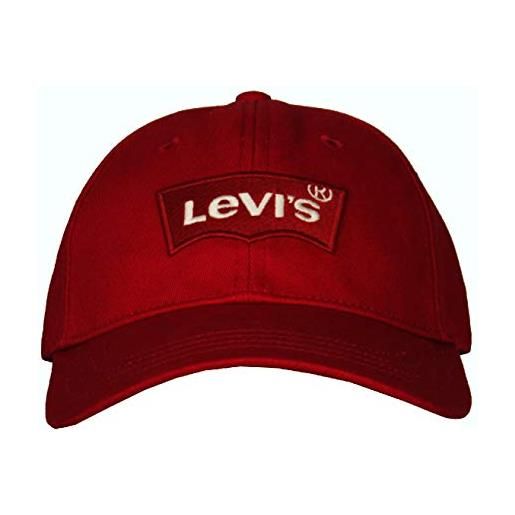Levi's cappello berretto con visiera uomo regolabile cotone articolo 229865, 087 regular red, unica - one size