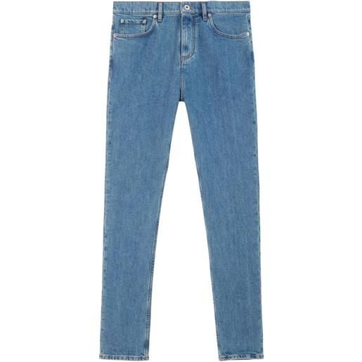 Burberry jeans dritti a vita media - blu