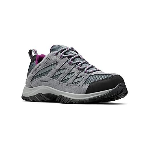 Columbia crestwood impermeabile, scarpe da escursionismo donna, bollitore grigio scuro, 37 eu