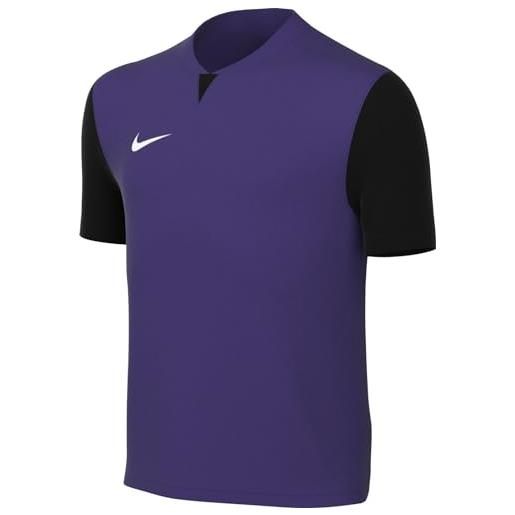 Nike unisex kids short-sleeve soccer jersey y nk df trophy v jsy ss, midnight navy/photo blue/white, dr0942-410, s