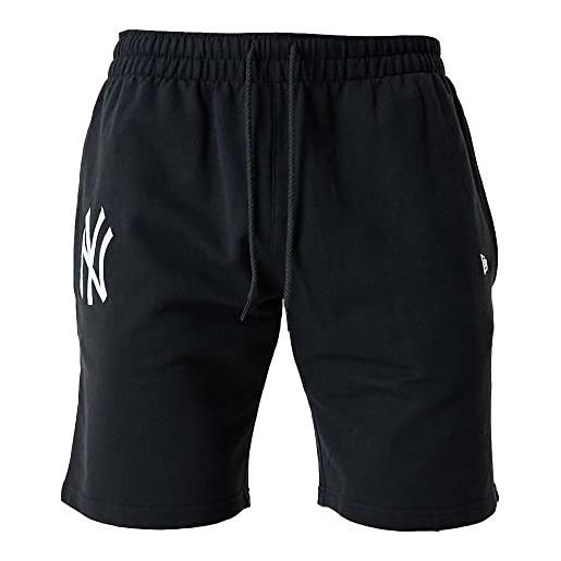 New Era league essentials shorts neyyan blkwhi pantaloncini corti, nero, xs uomo