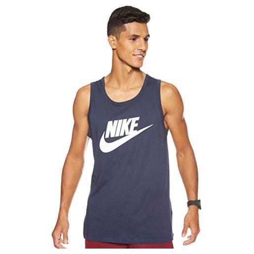 Nike m nsw tank icon futura - maglietta da uomo, uomo, maglietta, ar4991, grigio scuro melange/nero, s