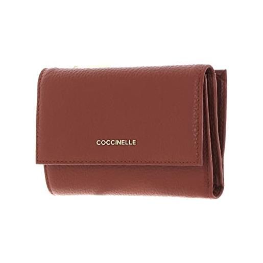 Coccinelle portafoglio Coccinelle metallic soft con zip portafoglio brule donna 14x10x2 cm