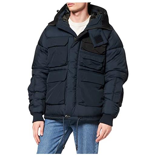 G-STAR RAW men's field hooded puffer jacket, blu (salute d20516-c643-c742), xs