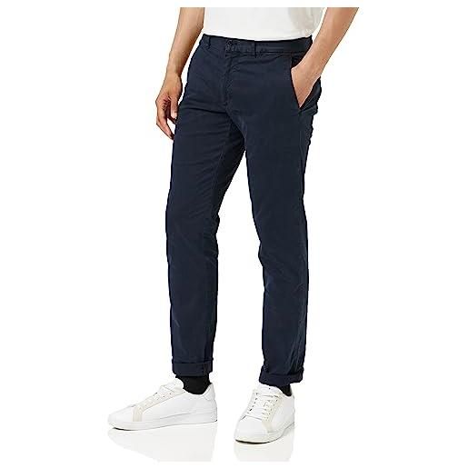 Tommy Hilfiger pantaloni uomo denton chino premium chino, blu (desert sky), 36w / 34l