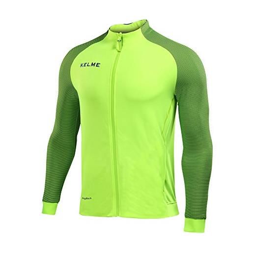 KELME training jacket, giacca da allenamento da uomo, nero/giallo fluorescente, l
