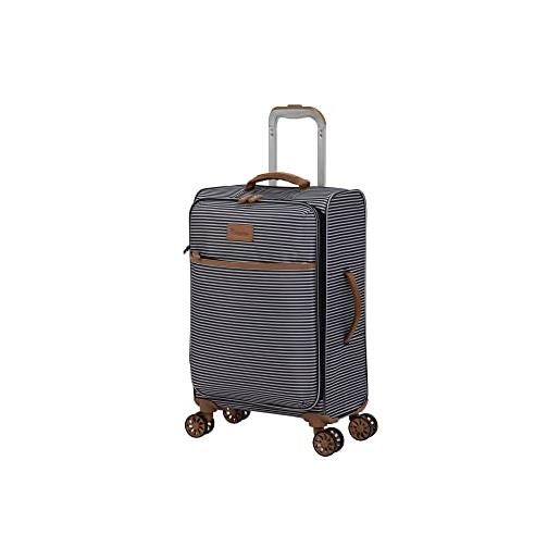it luggage beach stripes 55,9 cm softside carry-on 8 wheel spinner, nero/grigio. , 22, beach stripes 55,9 cm softside carry-on 8 wheel spinner