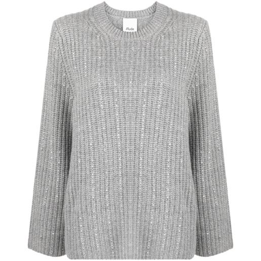 Allude maglione con strass - grigio