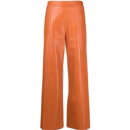 AERON pantaloni in pelle chroma - arancione