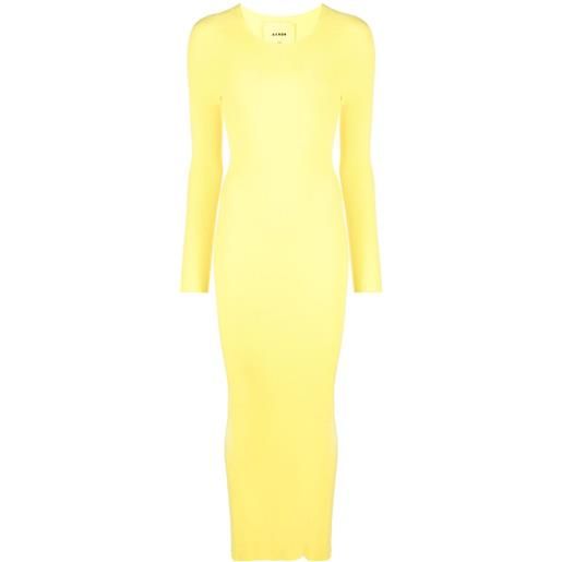 AERON abito lungo con dettaglio cut-out - giallo