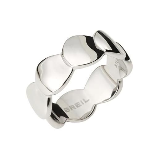 Breil gioiello collezione b whisper, anelli da donna in acciaio colore argento misura 18 con senza pietre - tj3238