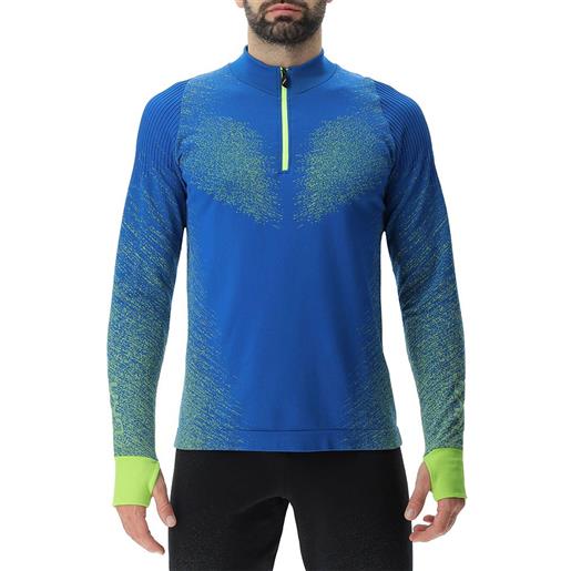 Uyn running exceleration zip up long sleeve t-shirt blu s uomo